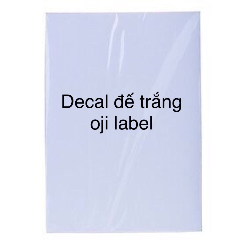 Decal giấy mặt bóng đế trăng dày cho máy in phun và in laser