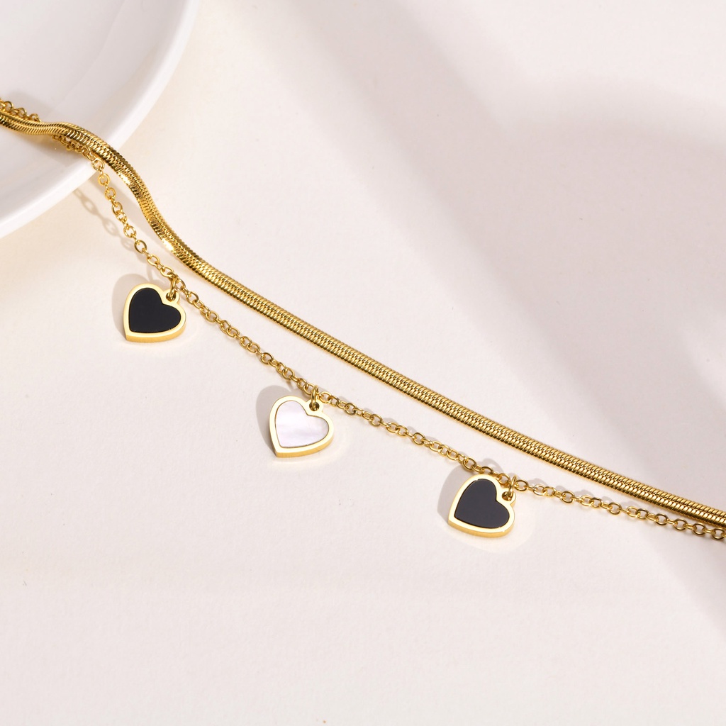 Vnox Vòng Đeo Tay Dây Xích Đôi Mạ Vàng Dành Cho Nữ