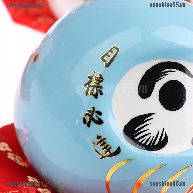 Búp bê Daruma làm từ gốm phong cách Nhật Bản trang trí nội thất