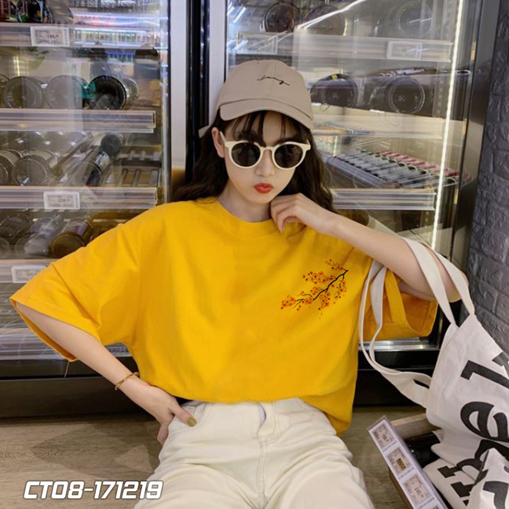 Áo Thun Hoa Anh Đào Nhật Bản Sakura Chữ Nhật CT08-171219