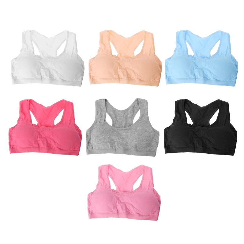 Áo Ngực Thể Thao Không Gọng Bằng Cotton Cho Bé Gái