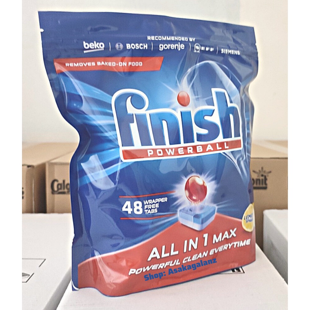 Viên rửa bát Finish All In one  50 viên hương chanh - Chính hãng