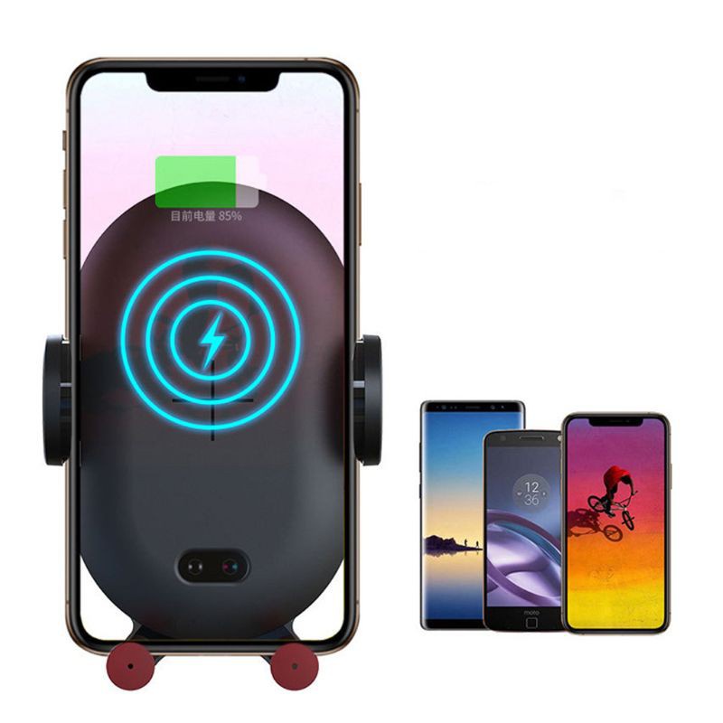 Alli 10W Car Air Vent Holder Fast Qi Wireless Charger Mount Stand For Iphone X 8 XS 11 Pro Max huawei 4.5-6.5 Mobile Phone