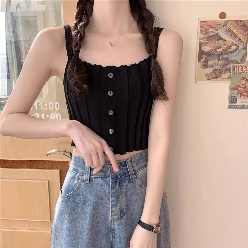 Áo hai dây SUXI màu trơn gợi cảm cho nữ