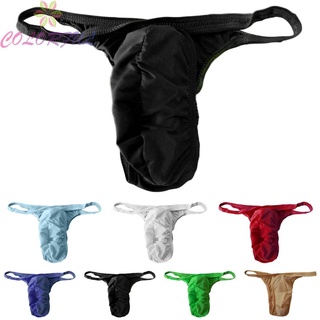 Men G-string Ice Slik Lingerie T-back Thong Underwear Low Rise Bikini Briefs New