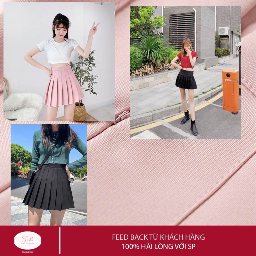 Chân váy xếp ly dáng chữ A lưng cao phong cách tennis xòe váy ngắn thời trang phong cách ulzzang | BigBuy360 - bigbuy360.vn