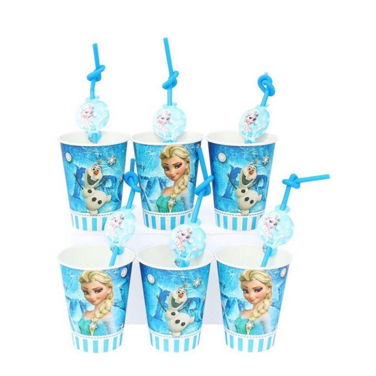 Ly giấy + sinh nhật mẫu bé gái ( sét 6 cái )