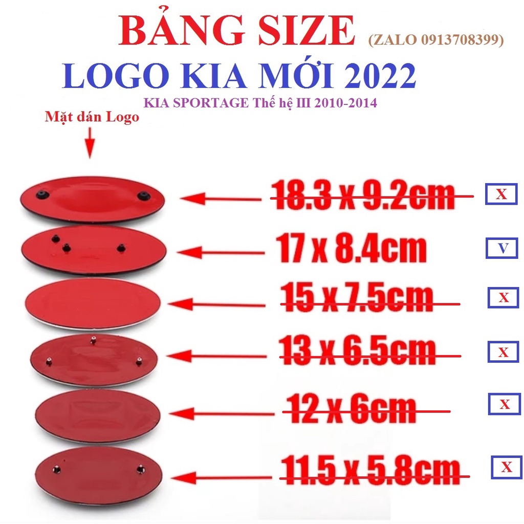 Bộ 2 logo mới 2022 cho Kia Sportage thế hệ thứ 3 2010-2014