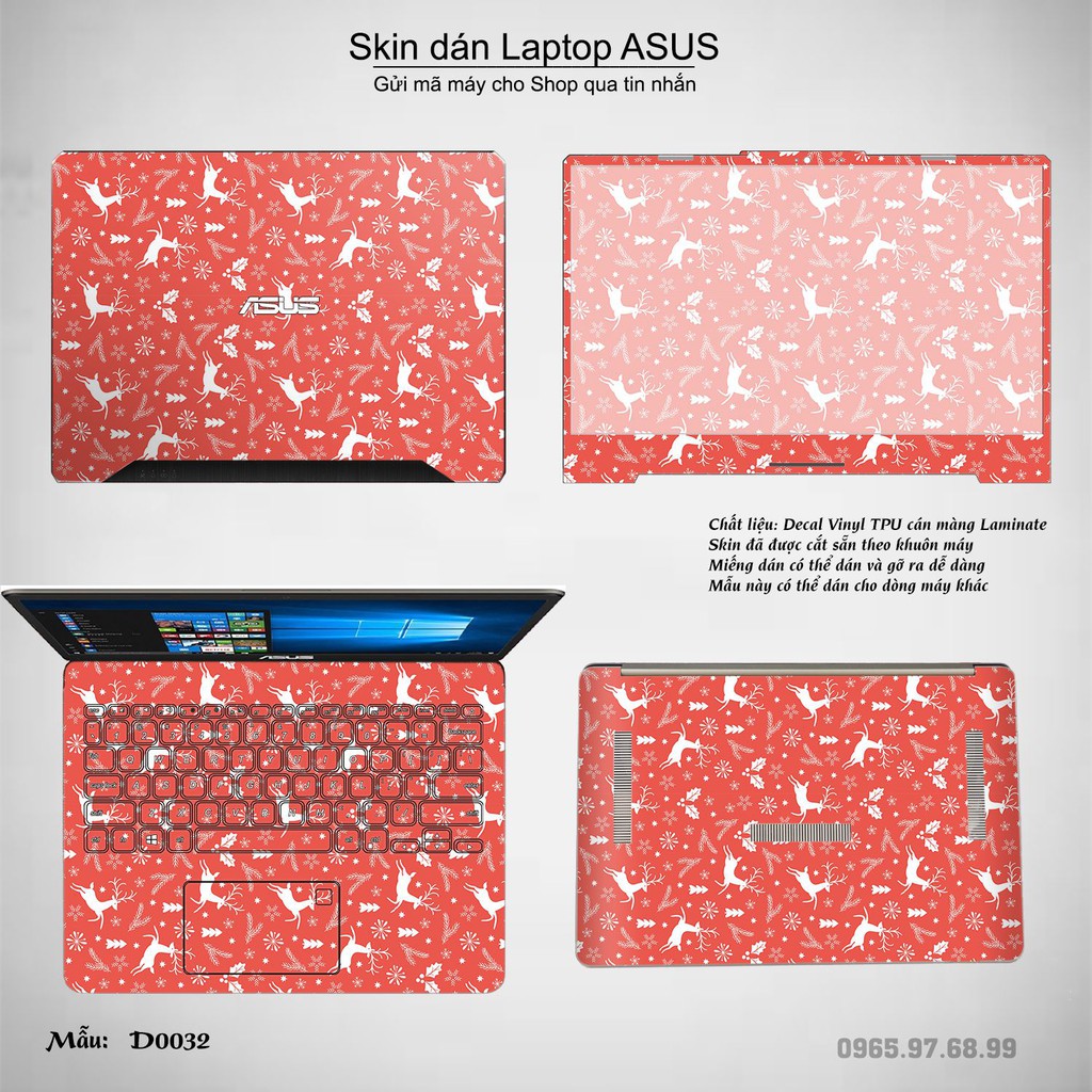 Skin dán Laptop Asus in hình Sticker họa tiết (inbox mã máy cho Shop)