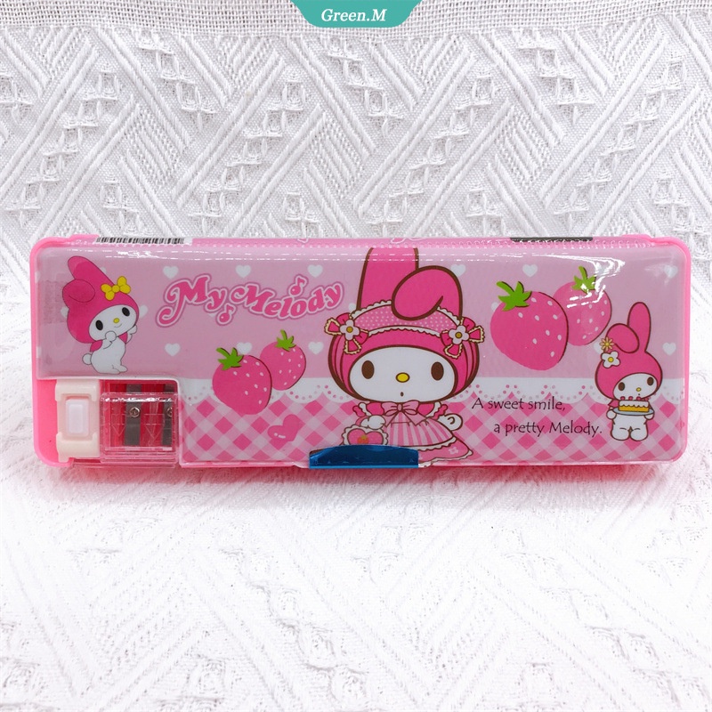 Sanrio Hộp Đựng Bút Hai Ngăn Họa Tiết Kuromi Nhồi Bông Dễ Thương Dùng Làm Quà Tặng Cho Bé Gái