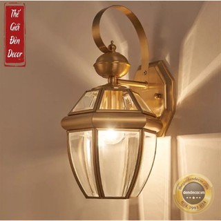Đèn tường đồng kính đèn chùa đồng nguyên chất gắn tường  SV0600/S