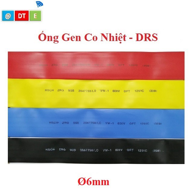 ỐNG GEN CO NHIỆT PHI 6, Giá cho 10 mét