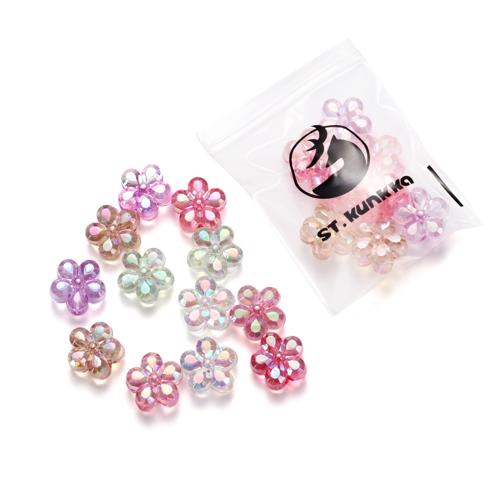 St.kunkka 10 cái / bộ hạt đục lỗ hình hoa 15mm để làm đồ trang sức DIY tốt