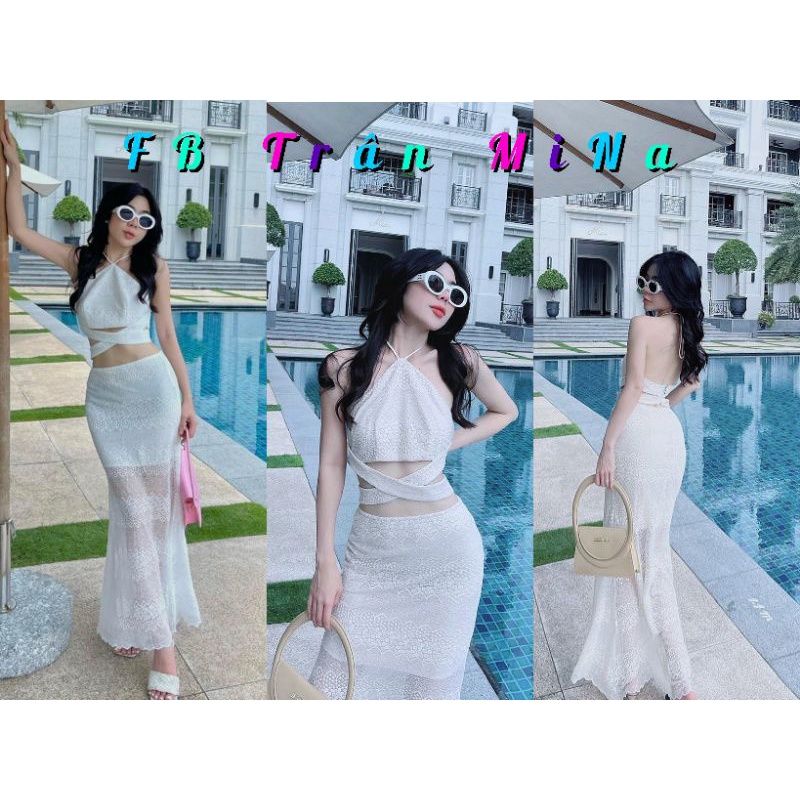 SET REN CỔ YẾM ĐI BIỂN SIÊU TÔN DÁNG XÃ LỖ HÀNG NEW