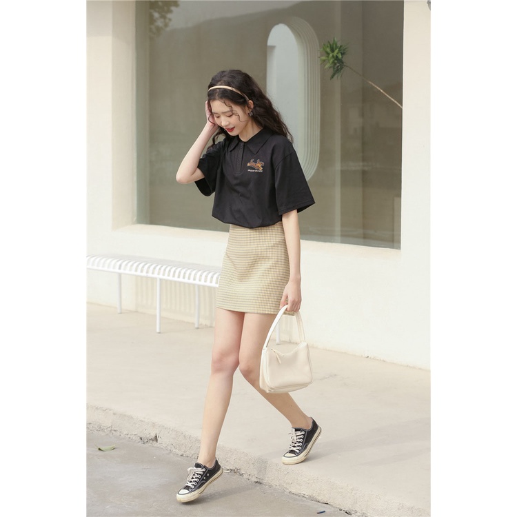 Áo polo nữ form rộng có cổ đẹp chất cotton form unisex PL043 Miucho in Graphic