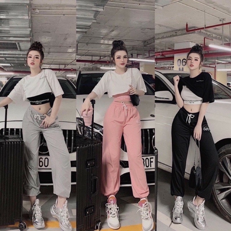 BỘ THỂ THAO BORIP XỊN ĐẸP Y HÌNH 3 món,BỘ CROPTOP