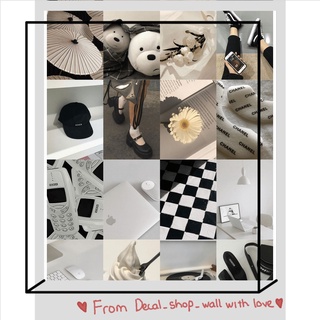 Wall Collage dán tường trang trí decor phòng ngủ - theme Black White