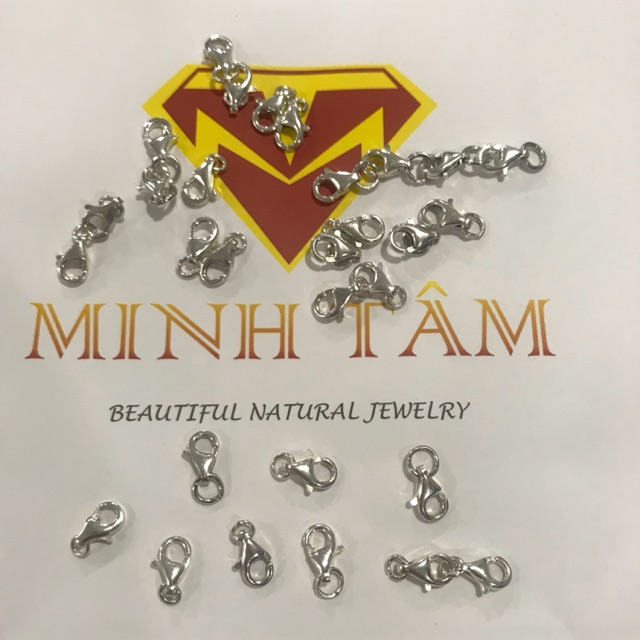 Móc khoá càng cua và khoen làm vòng bạc ta-Minh Tâm Jewelry