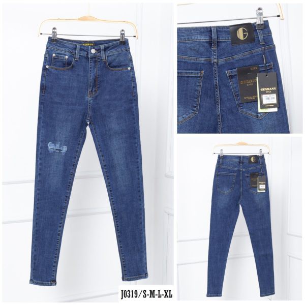 Quần Jean Skinny Nữ Rách Nhẹ Lưng Cao J0319