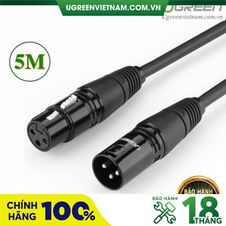 Cáp nối dài Microphone XLR 5m chính hãng Ugreen 20712 cao cấp