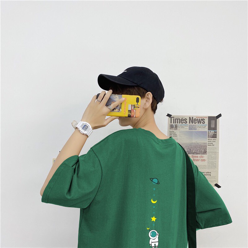 Áo thun nam nữ unisex tay lỡ phông form rộng teen cổ tròn oversize cotton giá rẻ basic đen trắng tee pull PHG01