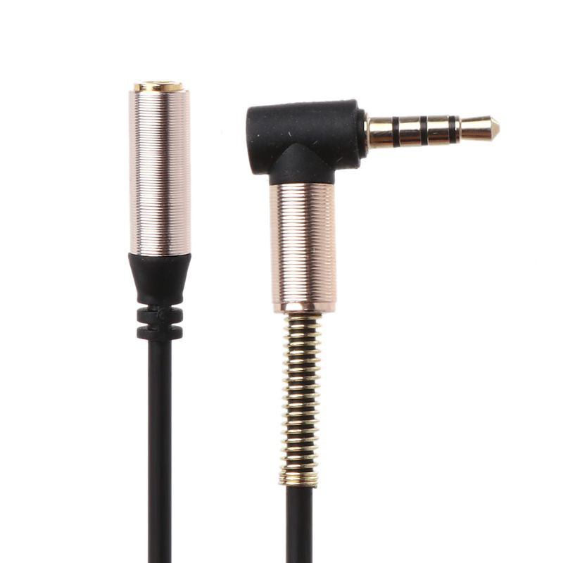 Cáp mở rộng âm thanh 90 độ 4 cực 3.5mm đầu cắm sang lỗ cắm cho Samsung IOS