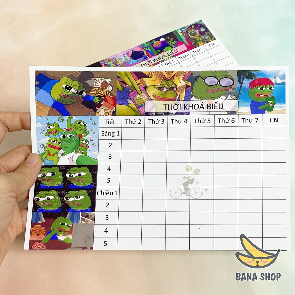 Thời khoá biểu ếch xanh Pepe sad frog siêu bựa cho vozer