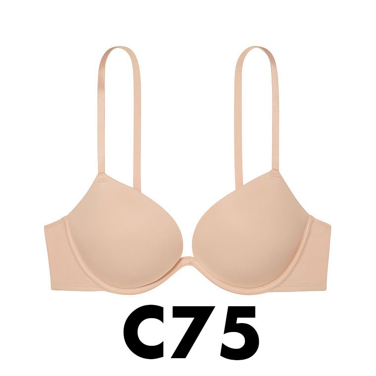 (34C/C75 - Bill Mỹ) - Áo ngực Super Push-up  (13) màu nude, đen, nâng nhiều Super Nude, Pink Victoria's Secret USA | BigBuy360 - bigbuy360.vn