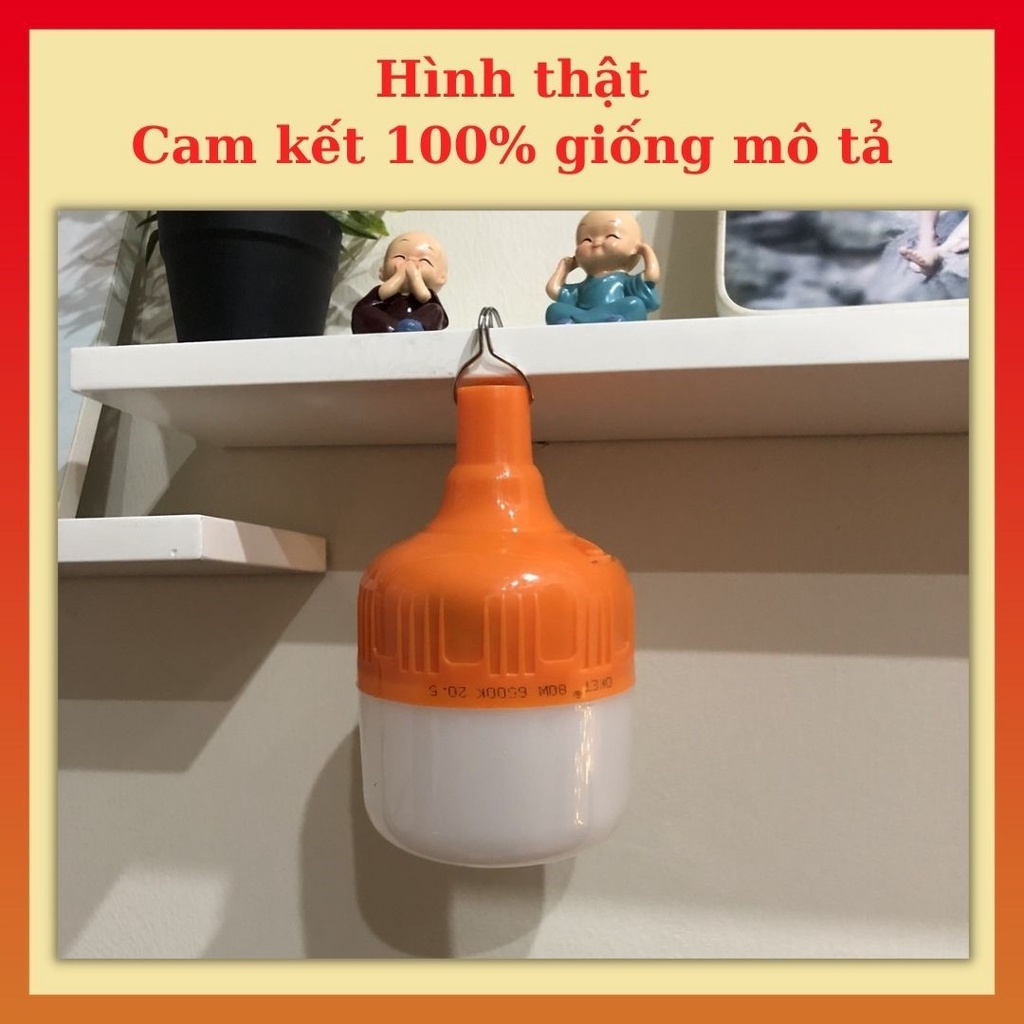 Bóng tích điện 50W YẾN QUÂN 801 3 mức độ sáng kèm sạc, chống nước