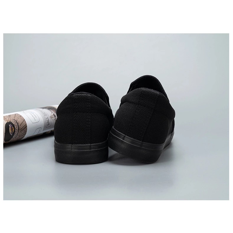 Slip on nam - Giày lười vải nam LEYO - Vải polyester màu đen full và xanh than full - Mã SP A7522