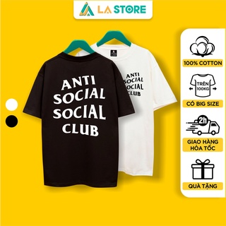 Áo Thun Unisex Cotton Anti Social Social Club Form Rộng Tay Lỡ Nam Nữ Có Big Size | LẠ STORE