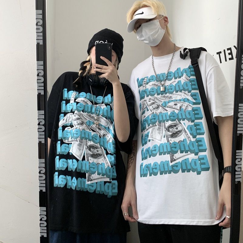 Áo thun tay lỡ unisex, áo phông form rộng Chữ cái 3D | BigBuy360 - bigbuy360.vn