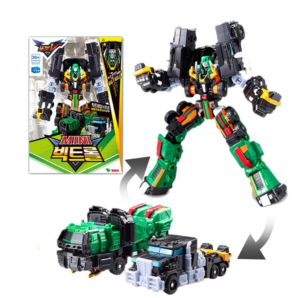 Tobot V Mini Big Troll Copolymer Transformer Xe Ô tô Đồ chơi Robot Bigtroll Mới