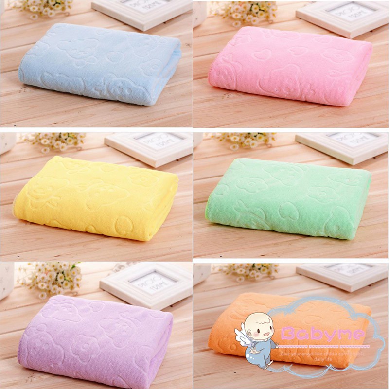 Chăn/Khăn tắm cotton màu trơn mềm mại cho bé