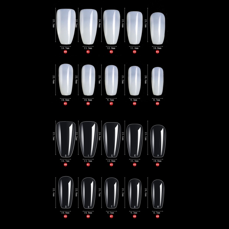 Set 500 Móng Tay Giả Bằng Acrylic Cao Cấp