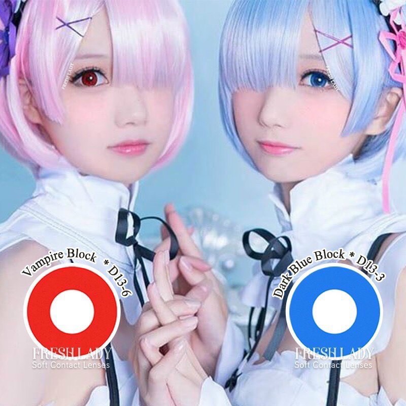 lens cosplay lens hoá trang lens trắng đỏ