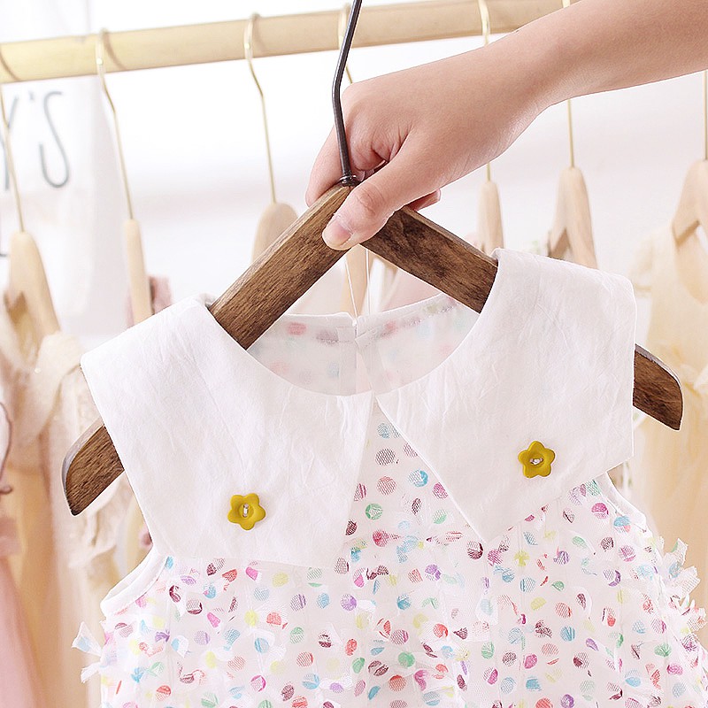 Bộ Đầm Không Tay Nhiều Màu Sắc Thời Trang Mùa Hè 2020 Dành Cho Bé Gái 1-3 Tuổi