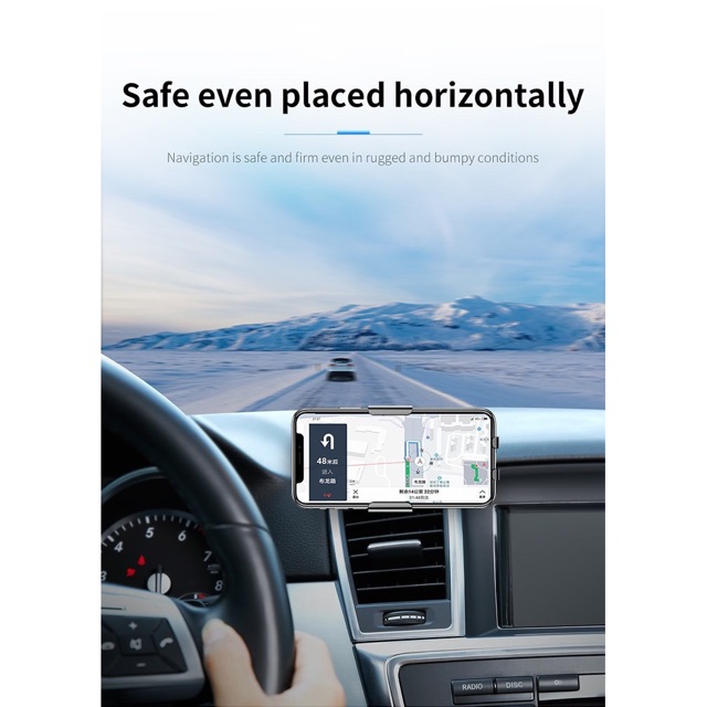 Đế sạc giữ điện thoại kết hợp sạc không dây dùng trong xe hơi - HÃNG BASEUS (BH 6 Tháng)