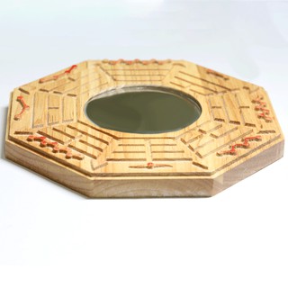 [CỰC ĐẸP]Gương Bát Quái Gỗ Đào Lồi - Hóa giải sát khí, hướng nhà xấu, hướng không hợp mệnh với gia chủ.