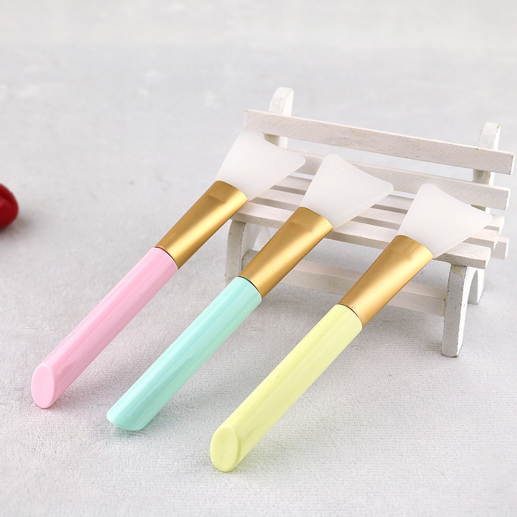 Cọ silicone tay cầm cán dài dùng thoa mặt nạ DIY