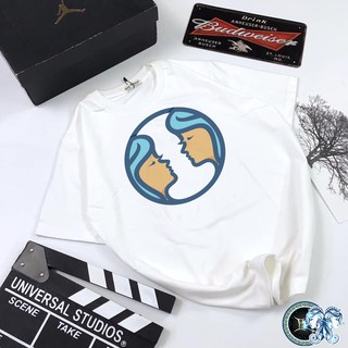 Áo thun Cotton Unisex - Cung Hoàng Đạo - Cung Song tử - Biểu tượng 2 cô gái song tử