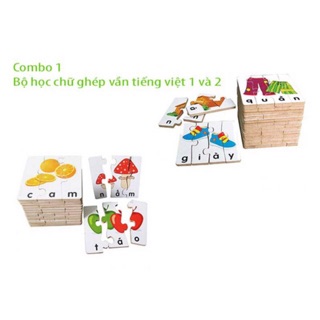 Combo bộ ghép vần học chữ tiếng việt 30 chủ đề cho bé vui học, đồ chơi thông minh phát triển tư duy