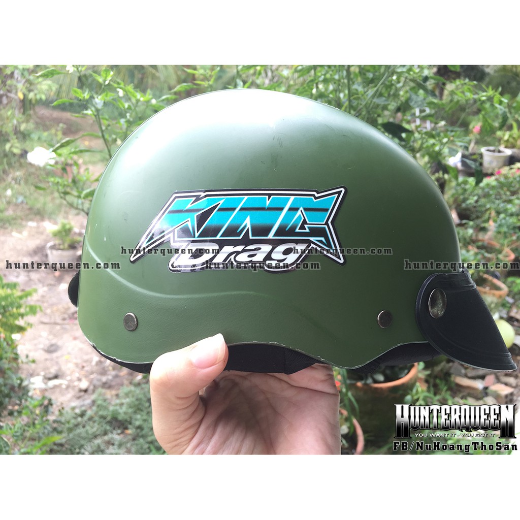 Cặp chữ KingDrag xanh / đỏ [10x3.5cm]. Tùy chọn in màu khác theo ý khách. Decal hình dán logo chống nước