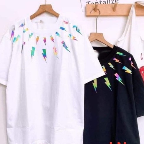 Áo Thun Tay Lỡ phản quang TIA SÉT vải cotton xịn Phản Quang 7 Màu Đa Sắc