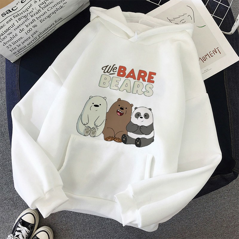 Áo hoodie các hình gấu ngộ nghĩnh chất nỉ bông dày siêu ấm 60