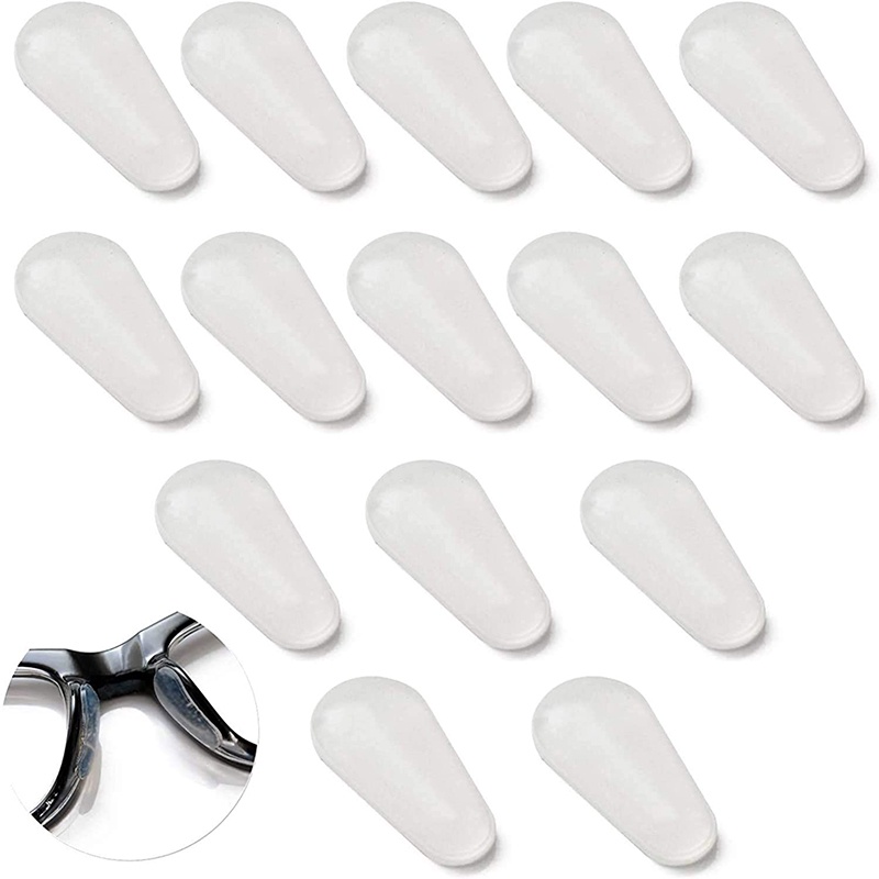 1 Cặp Miếng Đệm Mũi Cho Mắt Kính Bằng Silicone Trong Suốt Chống Trượt