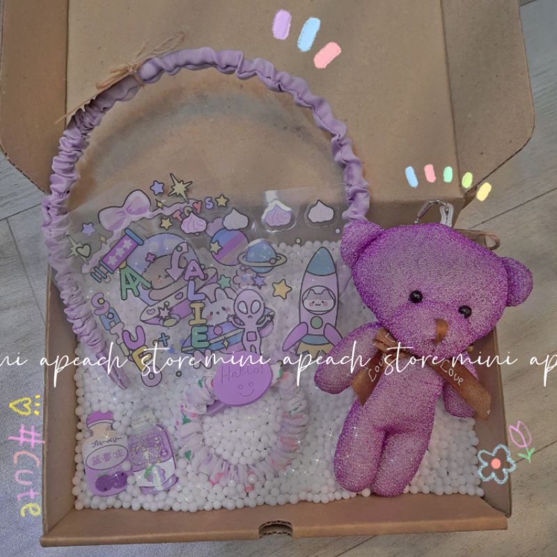 HỘP QUÀ MÀU TÍM 8 MÓN QUÀ