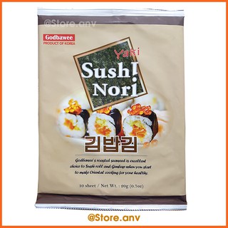 Tảo Miếng Cuộn Kimbap - Sushi Godbawee (10 Miếng)