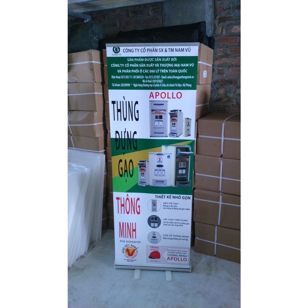 Standee cuốn, giá cuốn, chân cuốn cuộn hình ảnh các loại chuyên dùng cho quảng cáo