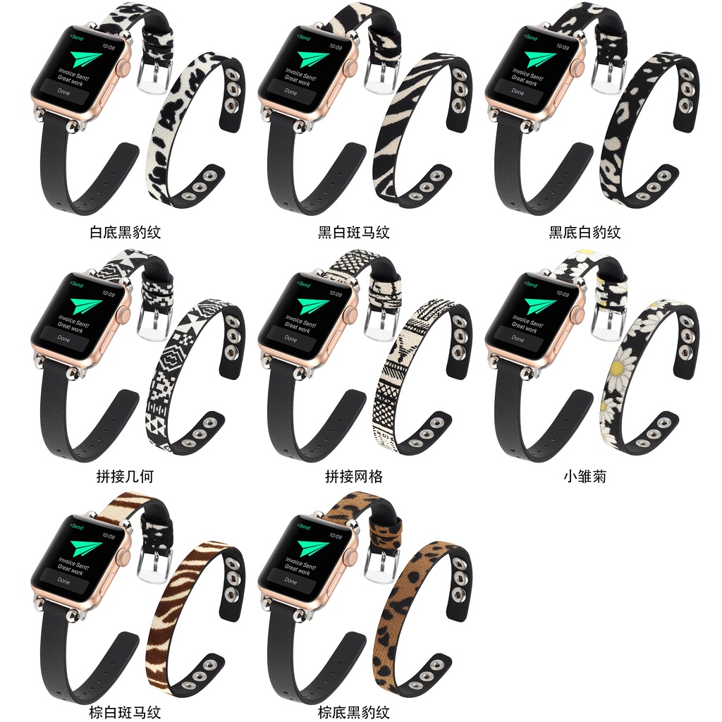 Dây Đeo Vải canvas Mỏng Cho Đồng Hồ Thông Minh Apple iwatch Series 7 6 SE 5 4 3 2 1 41mm 45mm 44mm 44mm 40mm 42mm 38mm